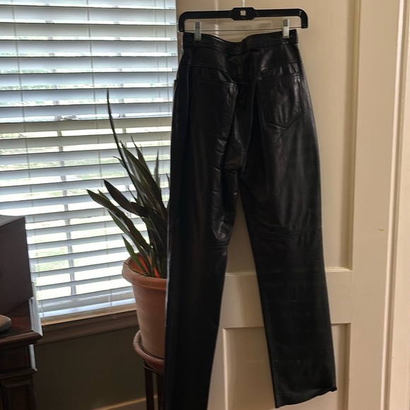 Soft Black Leather Pants - Picture 2 of 6
